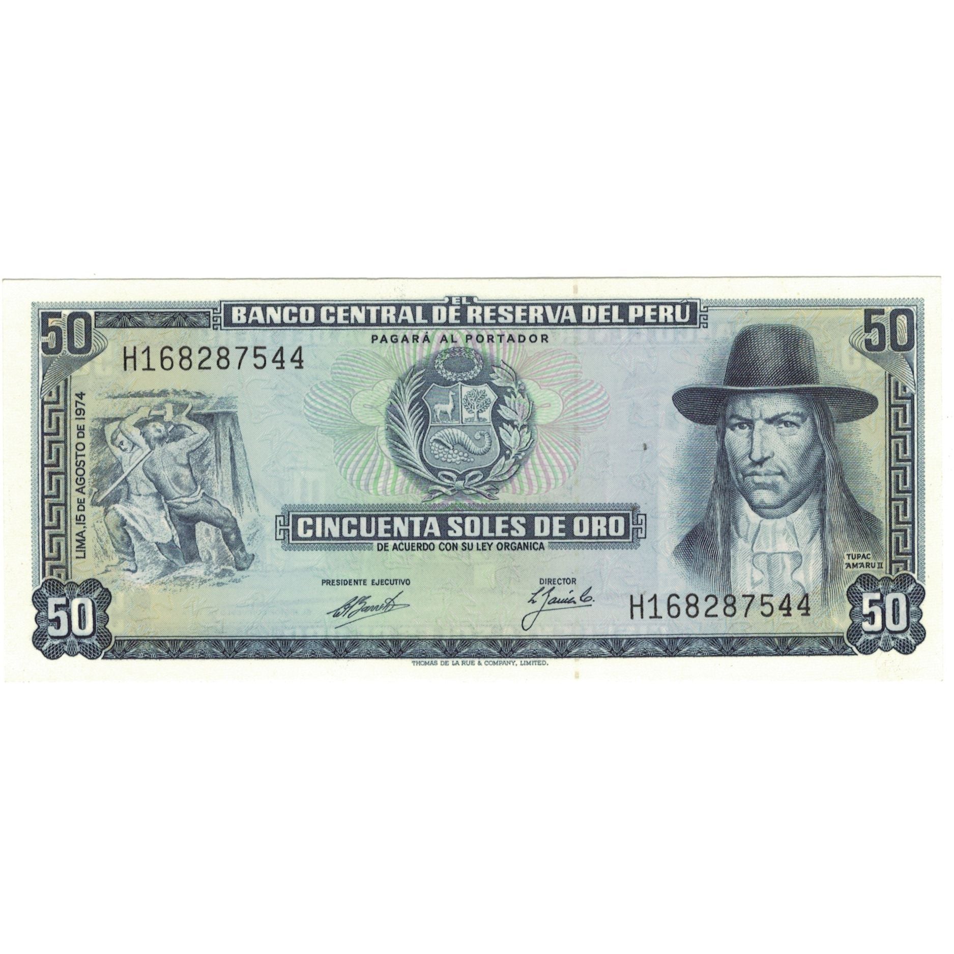 Banknote, Peru, 50 Soles De Oro, 1974, 1974-08-15, KM:101c, UNC(63)