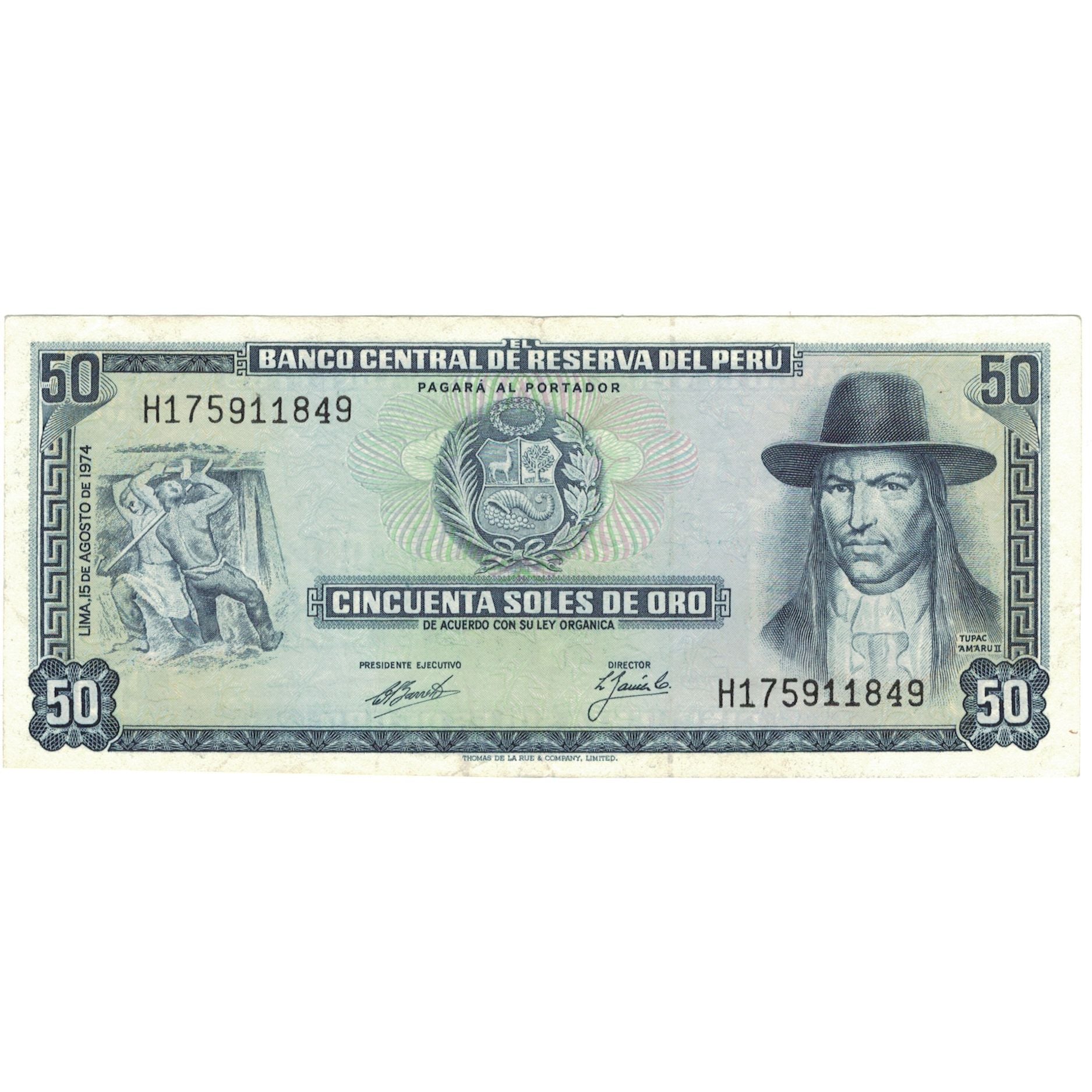 Banknote, Peru, 50 Soles De Oro, 1974, 1974-08-15, KM:101c, AU(55-58)