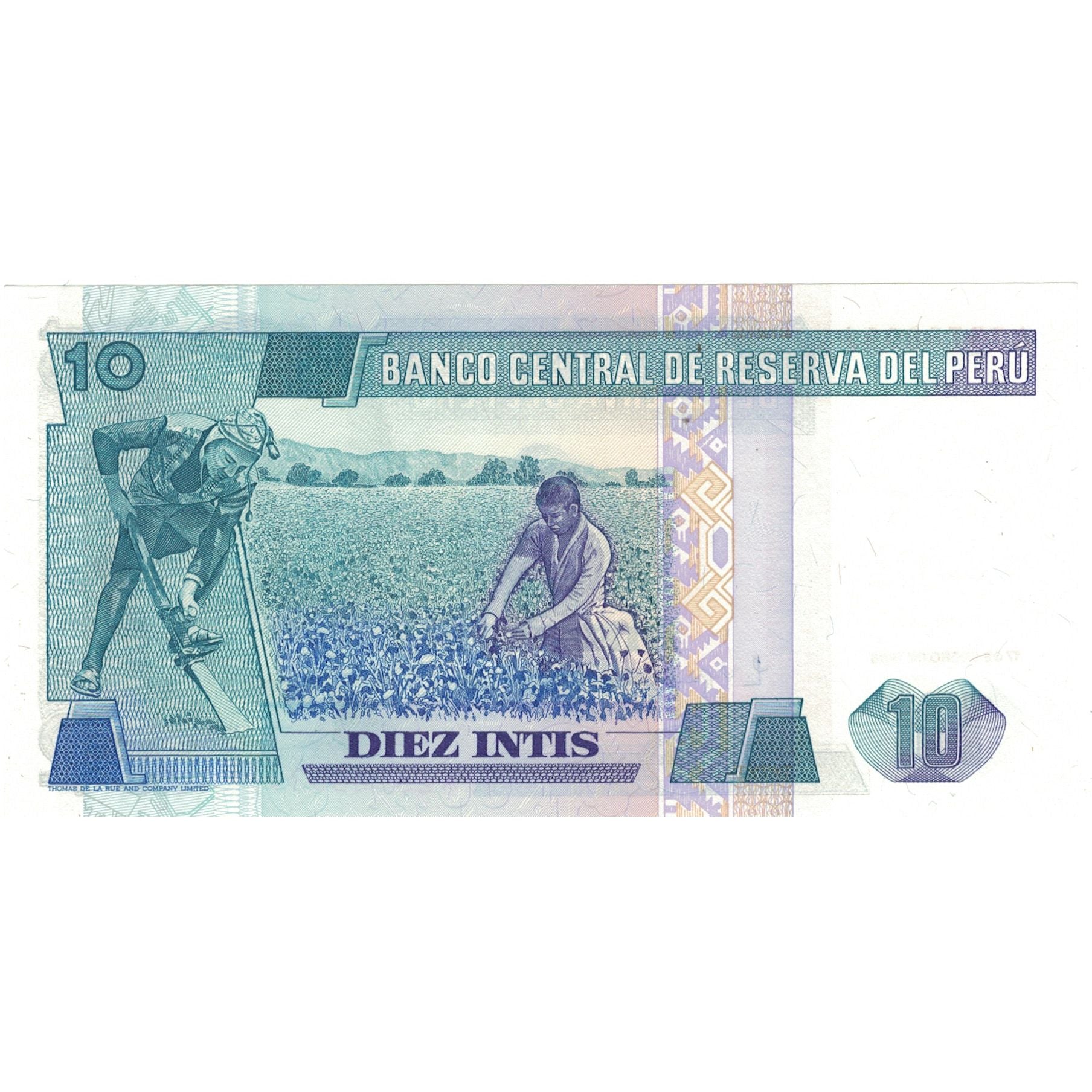 Banconote, Perù, 10 Intis, 1985, 1985-04-03, KM:128, SPL+
