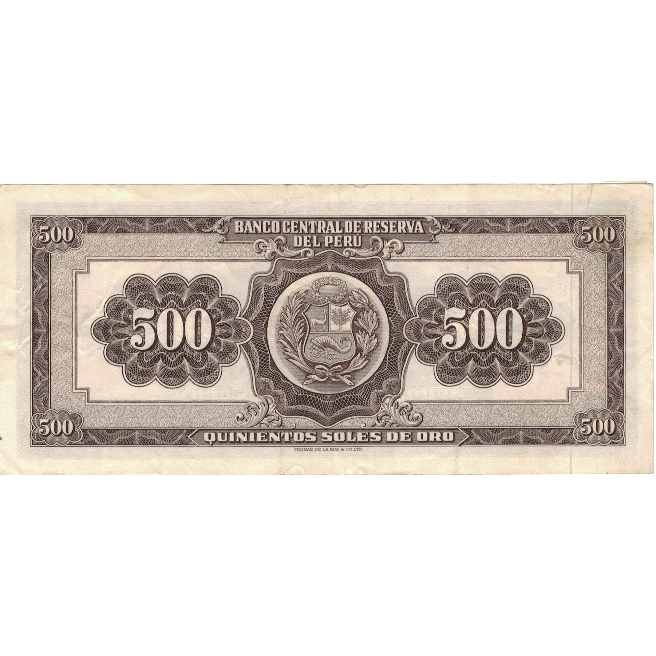 Banknote, Peru, 500 Soles De Oro, 1968, 1968-02-23, KM:87a, EF(40-45)
