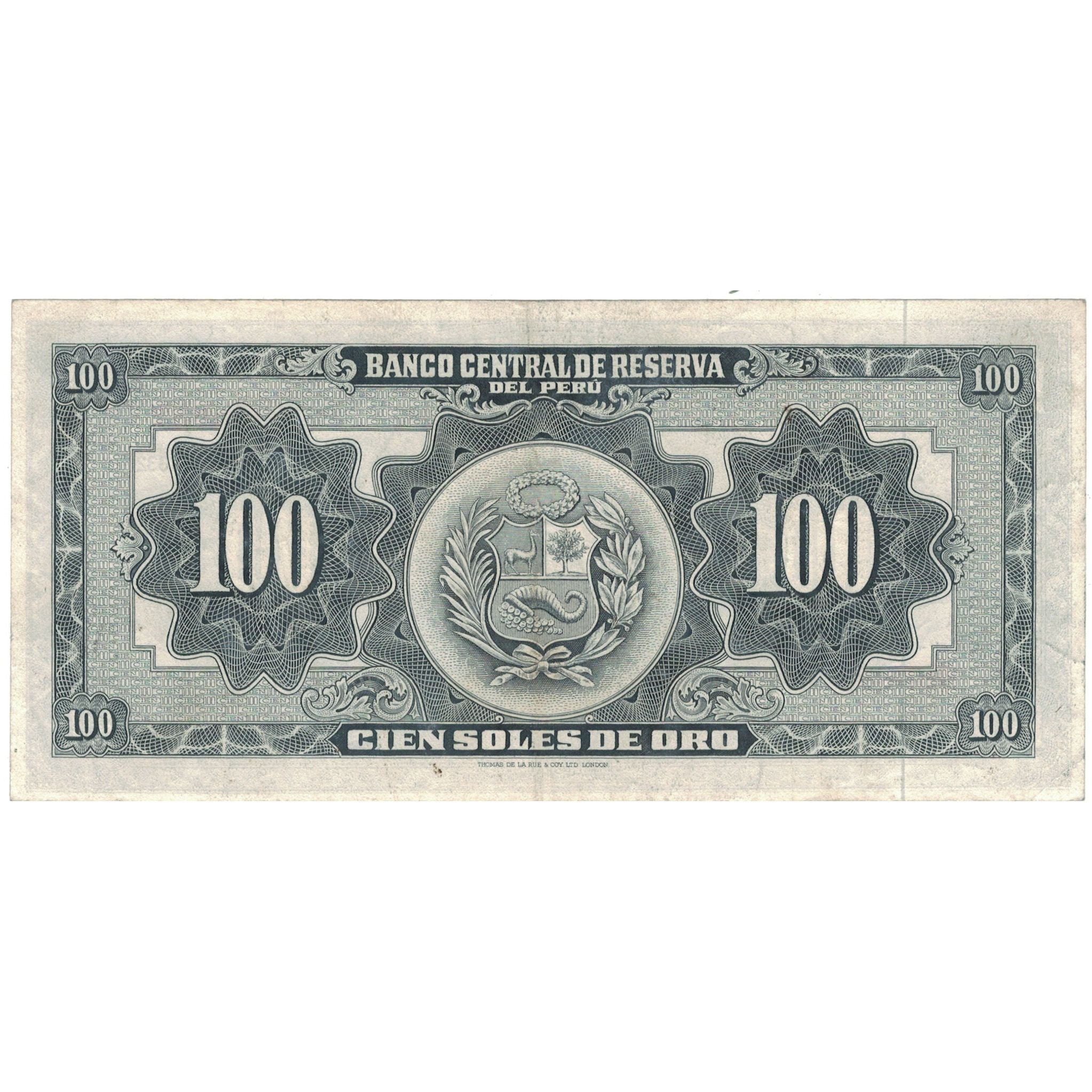 Banknote, Peru, 100 Soles De Oro, 1964, 1964-03-13, KM:86a, EF(40-45)