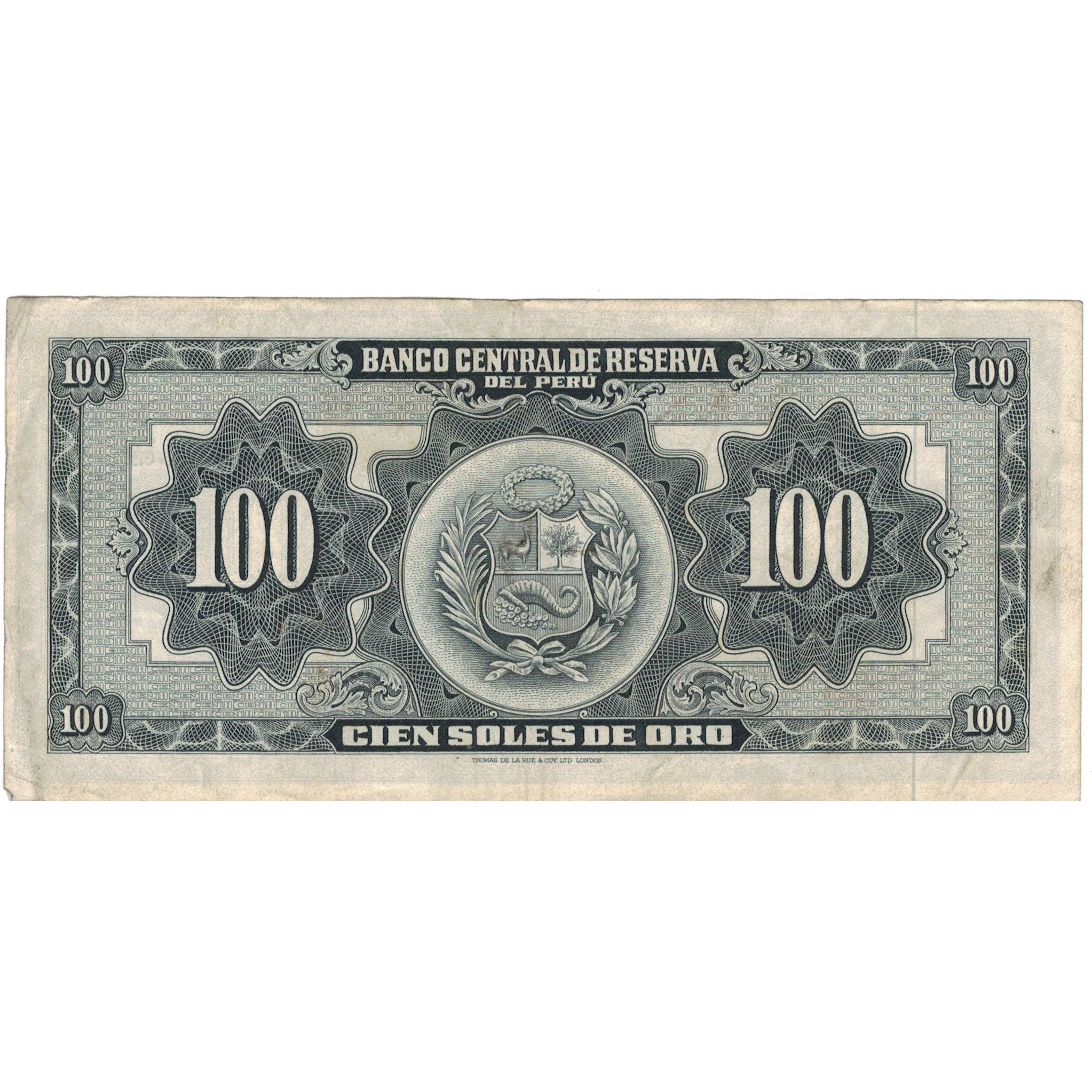 Banknote, Peru, 100 Soles De Oro, 1964, 1964-03-13, KM:86a, EF(40-45)