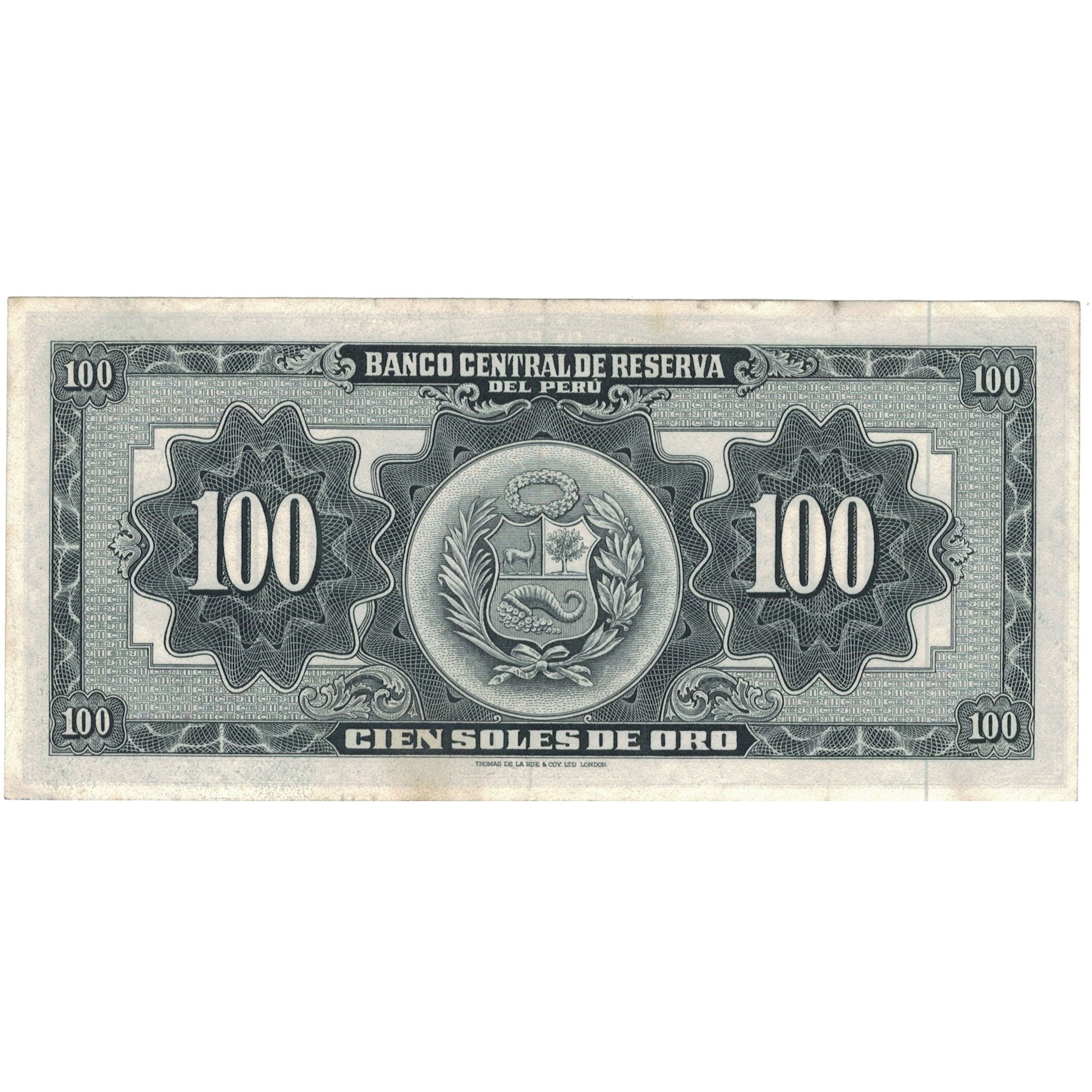 Banknote, Peru, 100 Soles De Oro, 1964, 1964-03-13, KM:86a, EF(40-45)