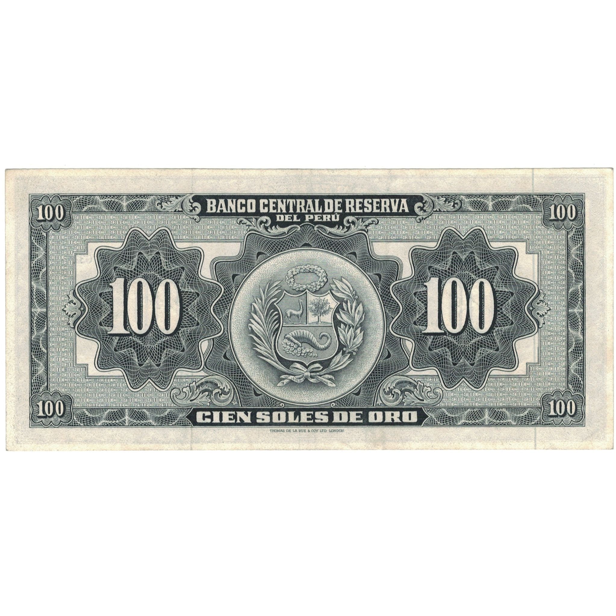 Billete, 100 Soles De Oro, 1964, Perú, 1964-03-13, KM:86a, MBC