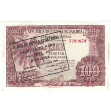 Geldschein, Equatorial Guinea, 1000 Bipkwele on 100 Pesetas, 1980, 1980-10-21