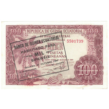 Banconote, Guinea equatoriale, 1000 Bipkwele on 100 Pesetas, 1980, 1980-10-21