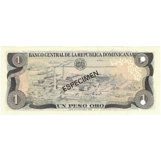 Banknote, Dominican Republic, 1 Peso Oro, 1982, 1982, Specimen, KM:117s3