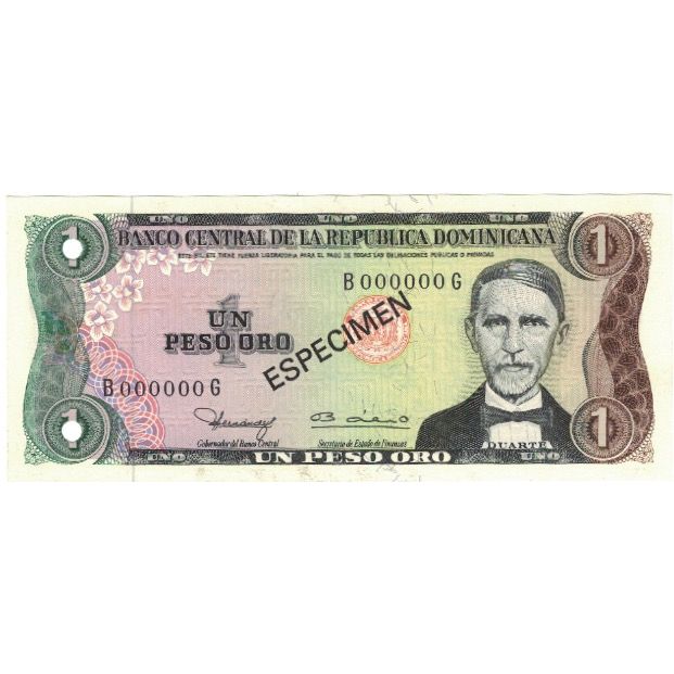Nota, República Dominicana, 1 Peso Oro, 1980, 1980, Espécime, KM:117s1