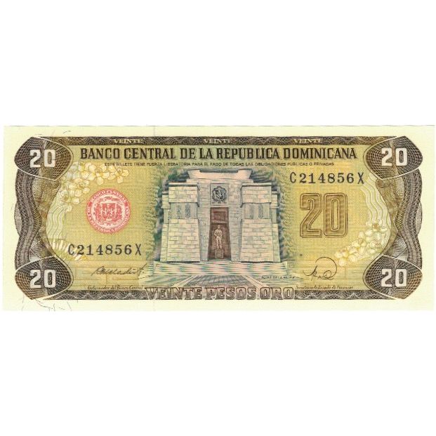 Billete, 20 Pesos Oro, 1988, República Dominicana, 1988, KM:120c, SC