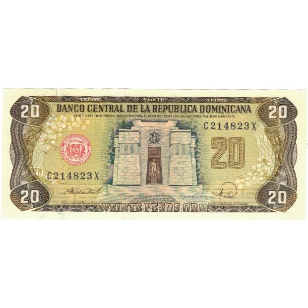 Banknote, Dominican Republic, 20 Pesos Oro, 1988, 1988, KM:120c, UNC(63)