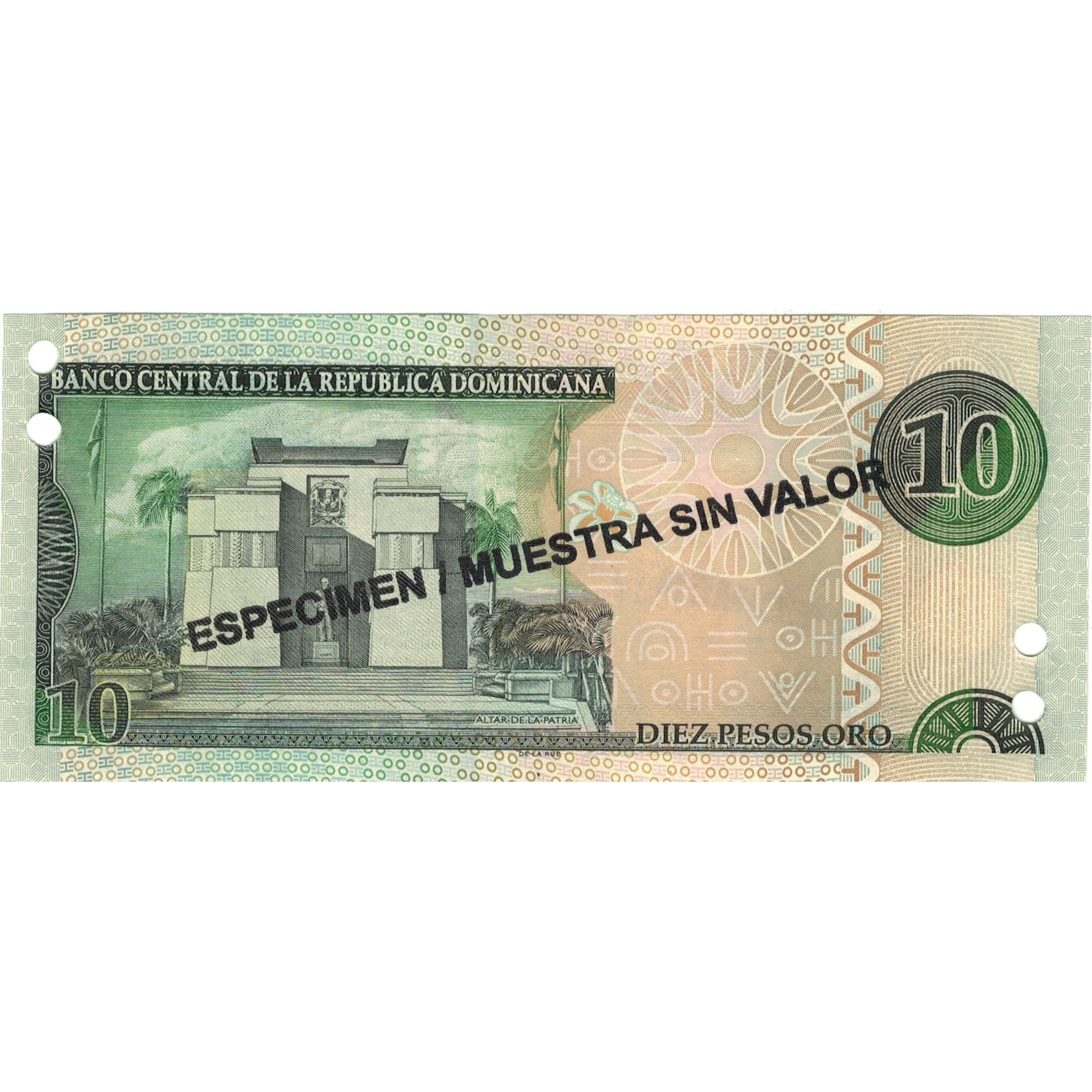 Nota, República Dominicana, 10 Pesos Oro, 2003, 2003, Espécime, KM:168s3