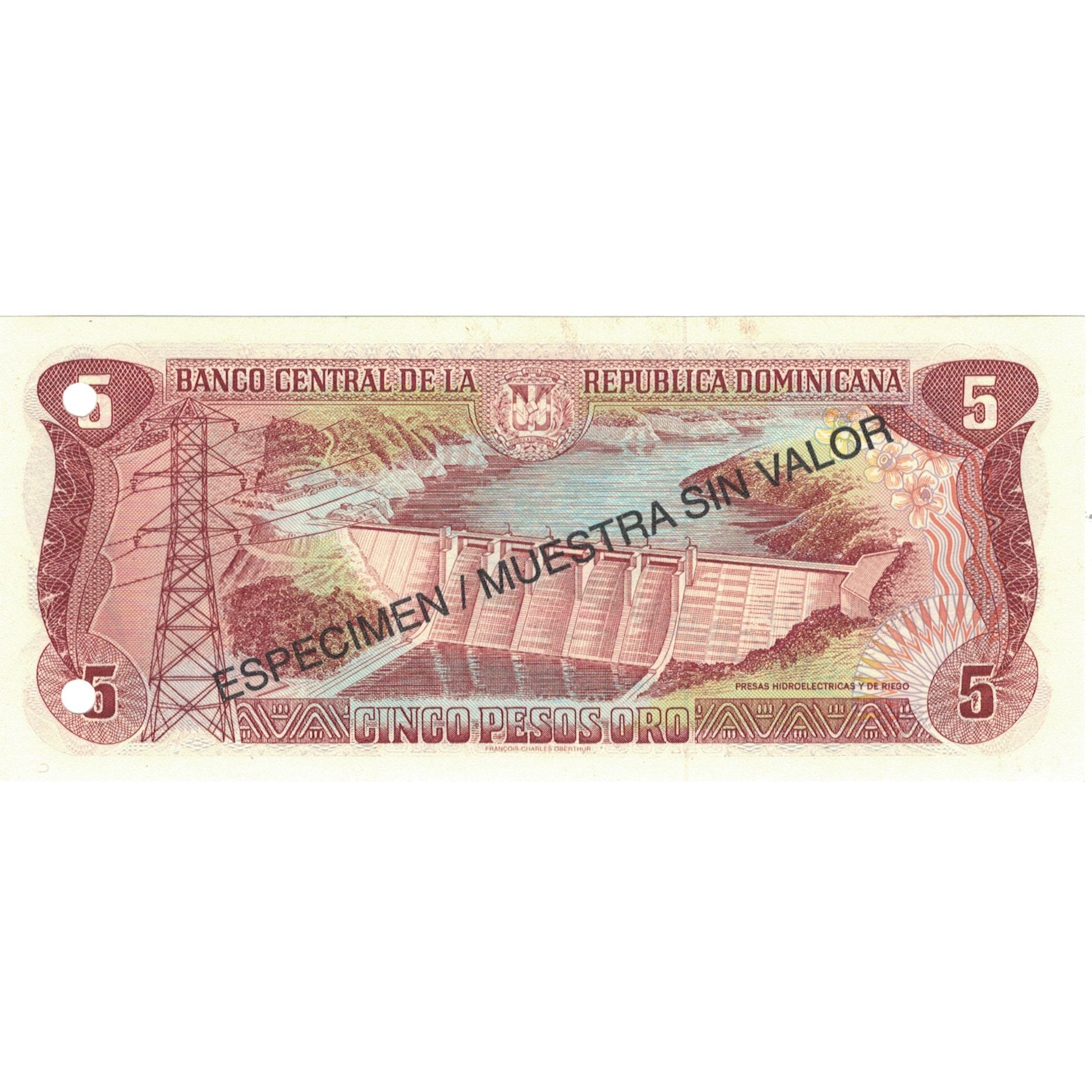 Banknote, Dominican Republic, 5 Pesos Oro, 1996, 1996, Specimen, KM:152s1