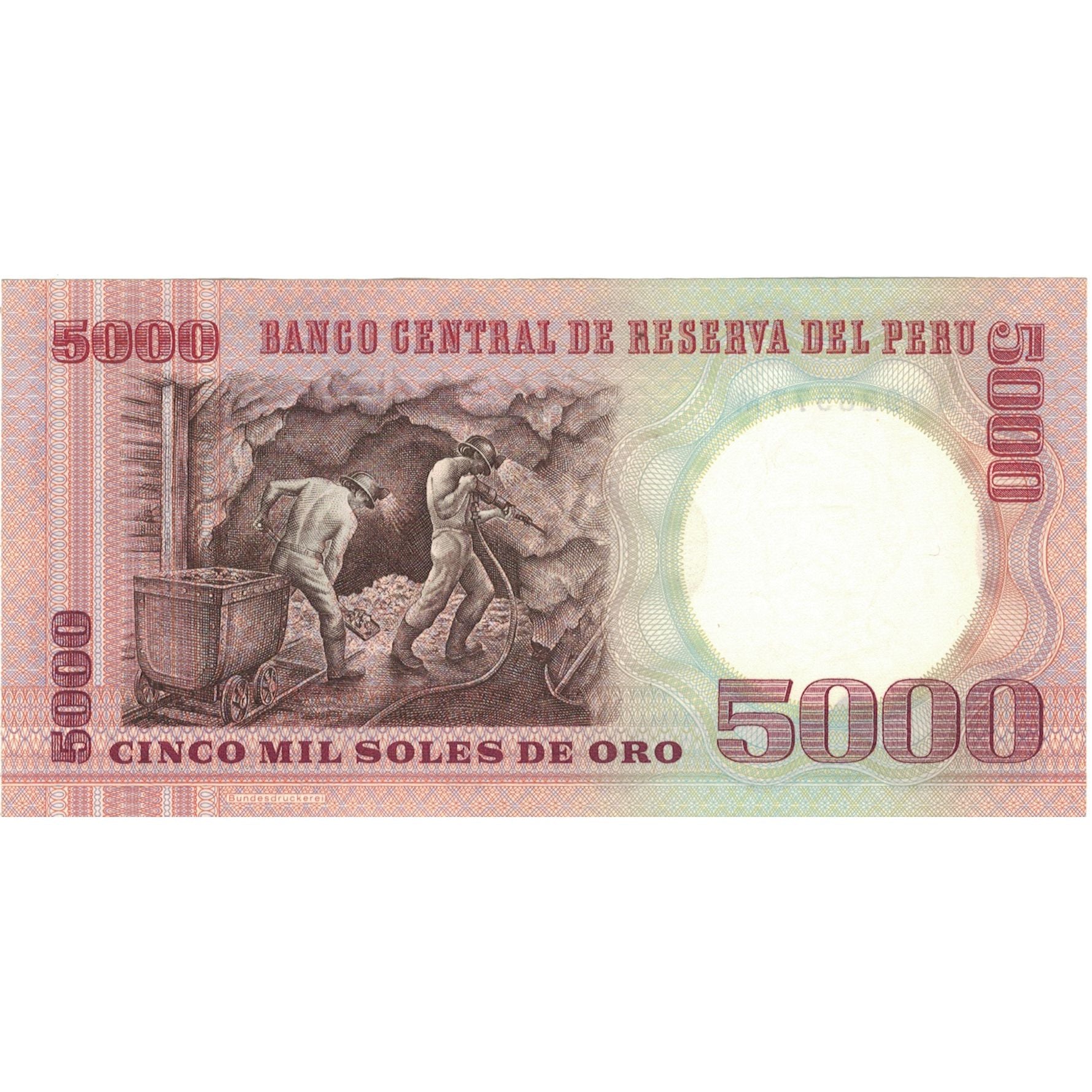 Banconote, Perù, 5000 Soles De Oro, 1981, 1981-11-05, KM:117c, SPL-