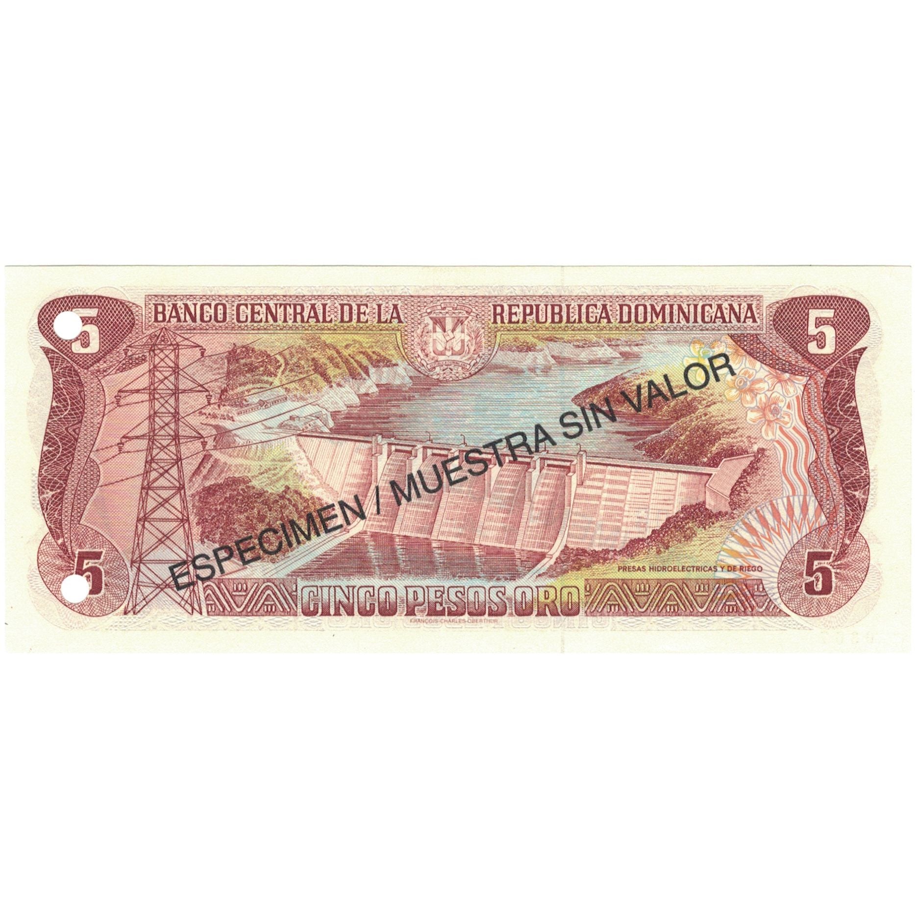 Banknote, Dominican Republic, 5 Pesos Oro, 1997, 1997, Specimen, KM:152s2