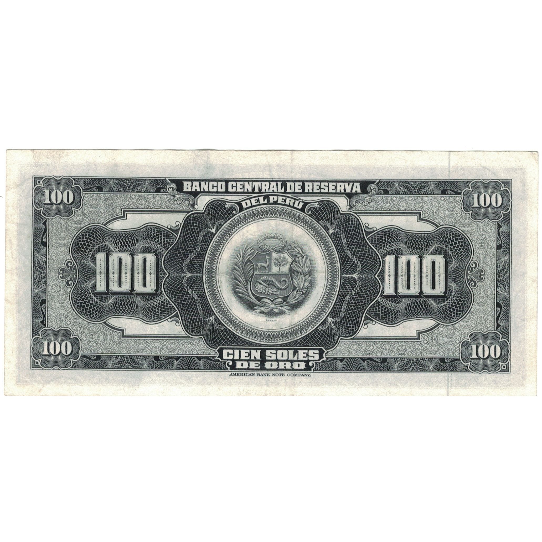 Banknote, Peru, 100 Soles De Oro, 1965, 1965-08-20, KM:90a, EF(40-45)