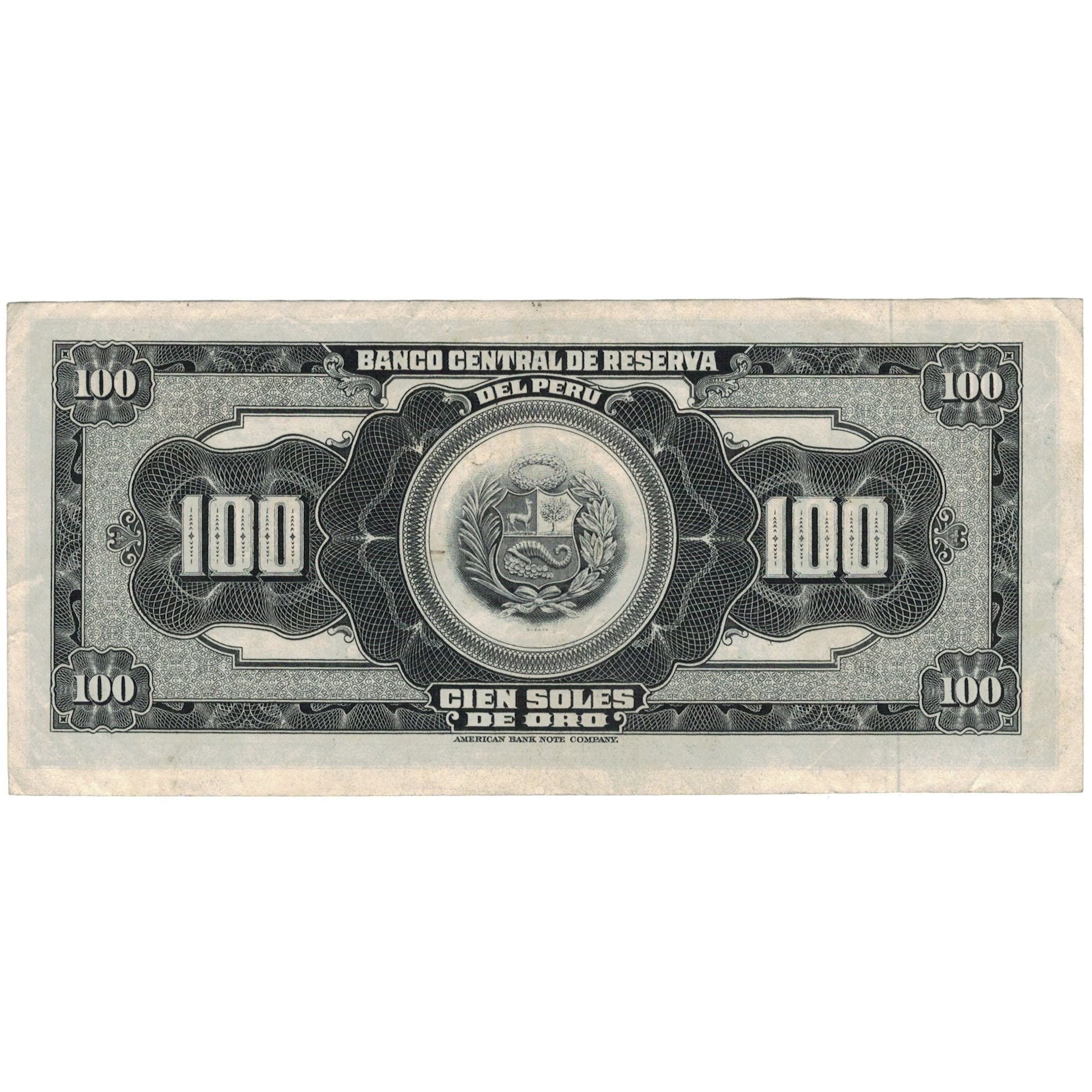Banknote, Peru, 100 Soles De Oro, 1965, 1965-08-20, KM:90a, EF(40-45)