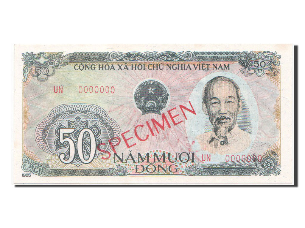 Geldschein, Viet Nam, 50 D<ox>ng, 1985, UNZ