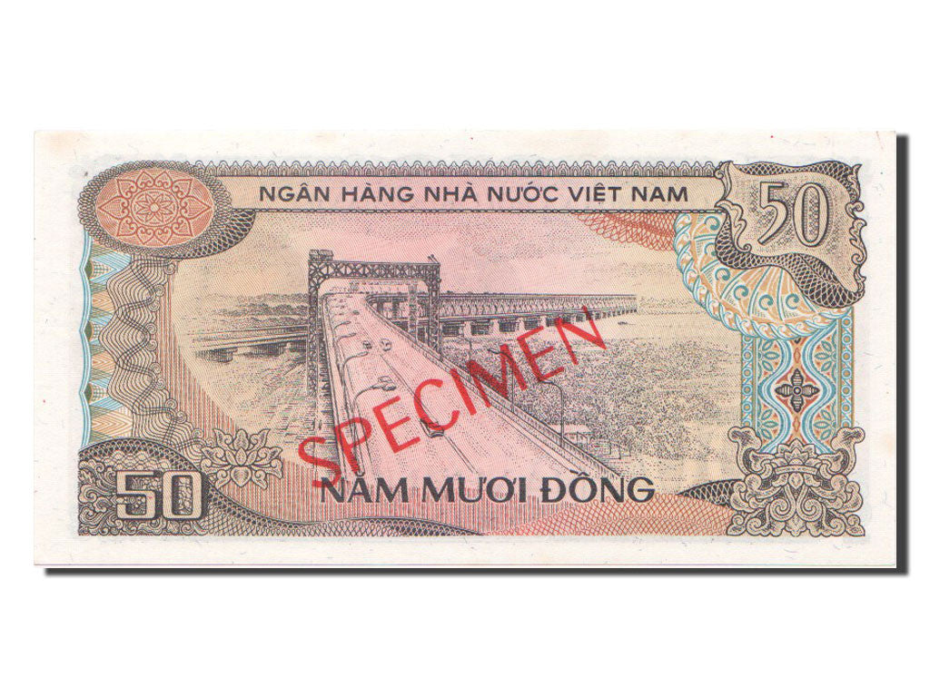 Geldschein, Viet Nam, 50 D<ox>ng, 1985, UNZ