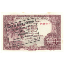 Banconote, Guinea equatoriale, 1000 Bipkwele on 100 Pesetas, 1980, 1980-10-21