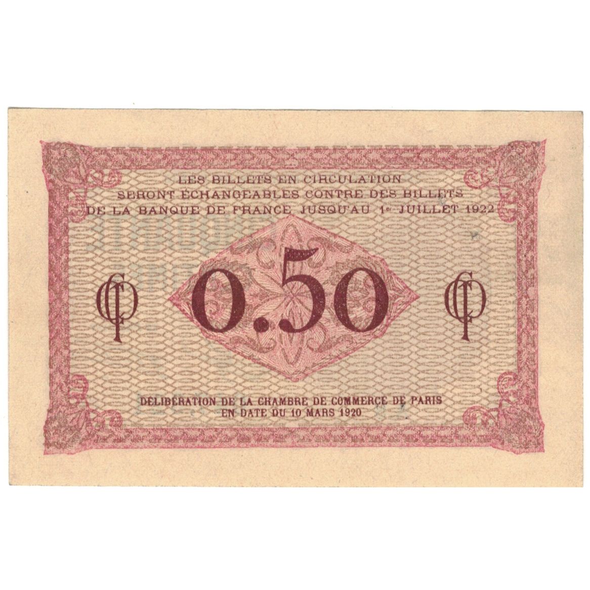 Frankreich, Paris, 50 Centimes, 1920, UNZ-, Pirot:97-10