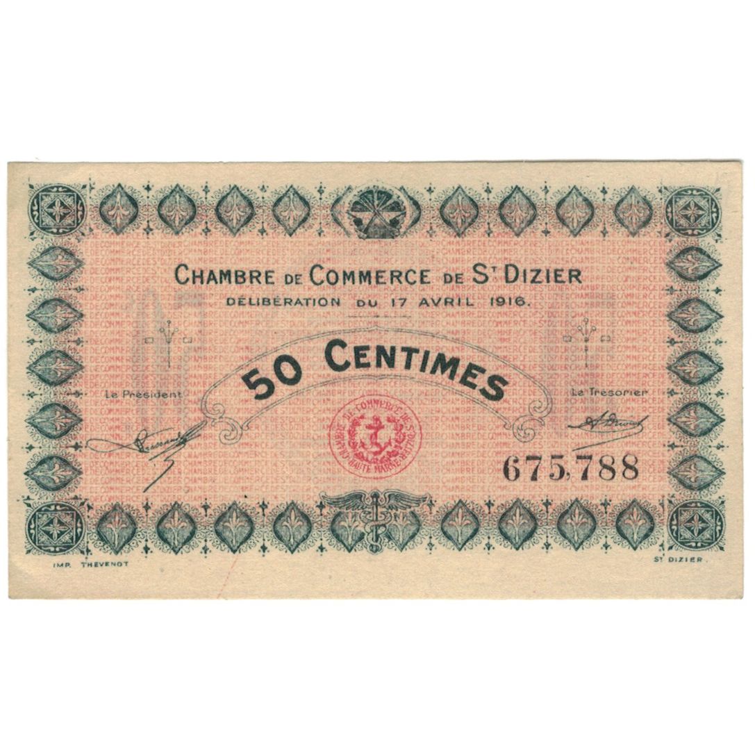 França, Saint-Dizier, 50 Centimes, 1916, UNC(63), Pirot:113-11