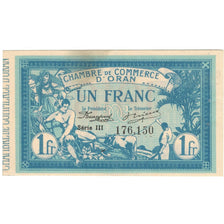 Banconote, Algeria, 1 Franc, Chambre de Commerce, 1918, 1918, BB