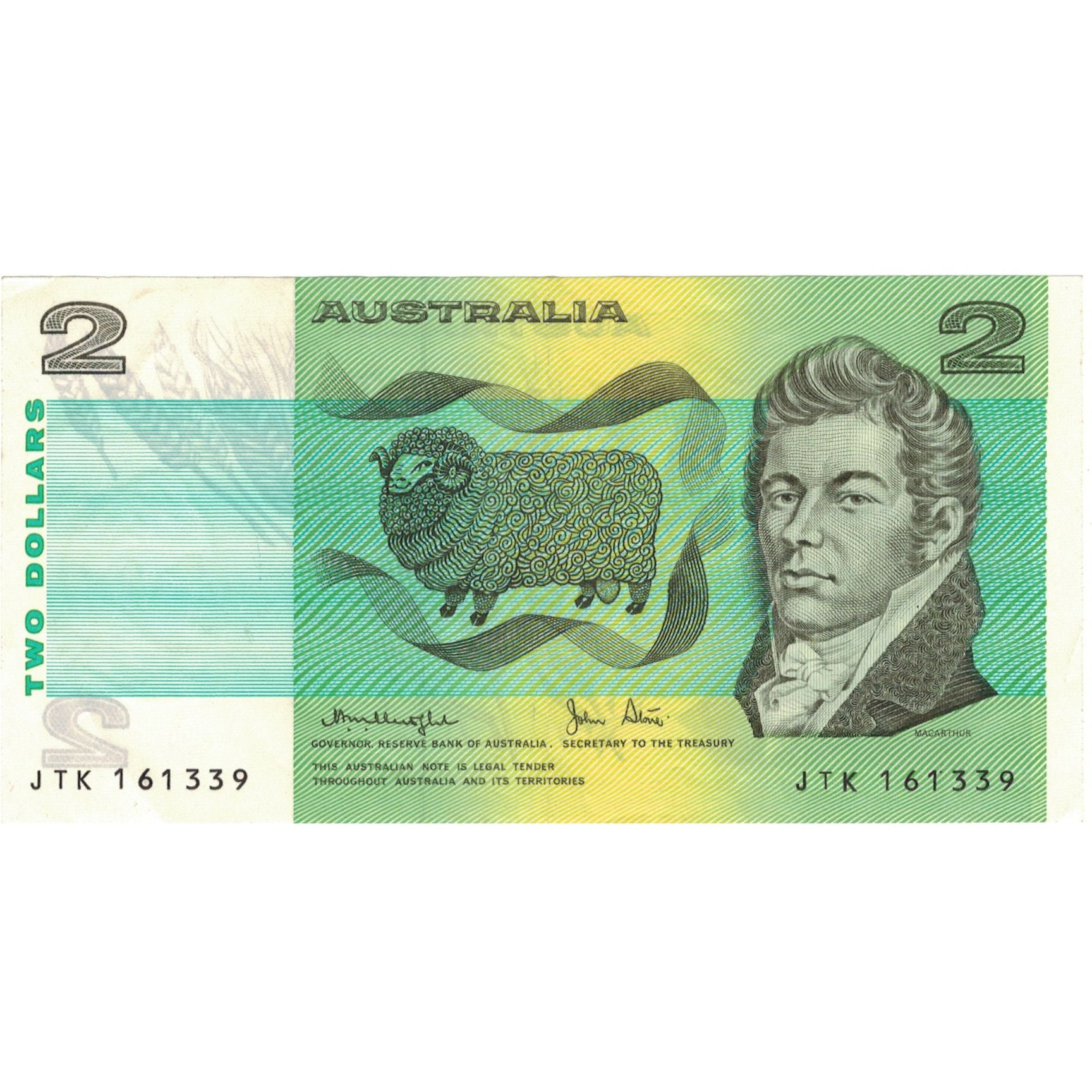 Billete, 2 Dollars, Australia, KM:43c, EBC