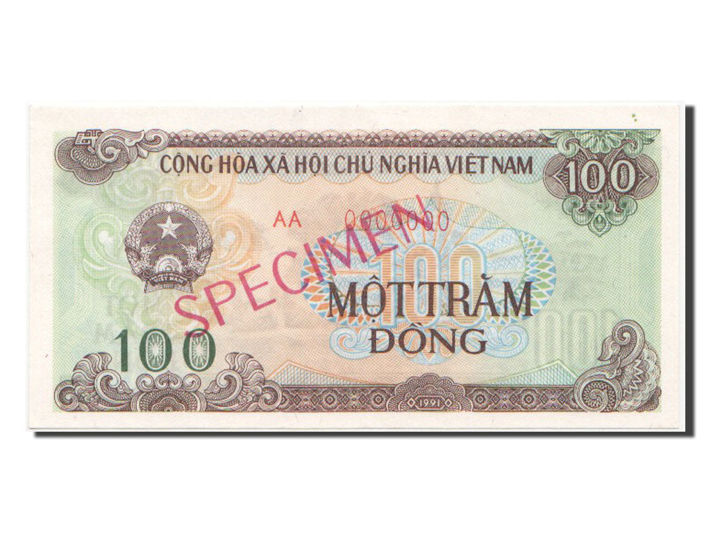 Banconote, Vietnam, 100 Dông, 1991, FDS