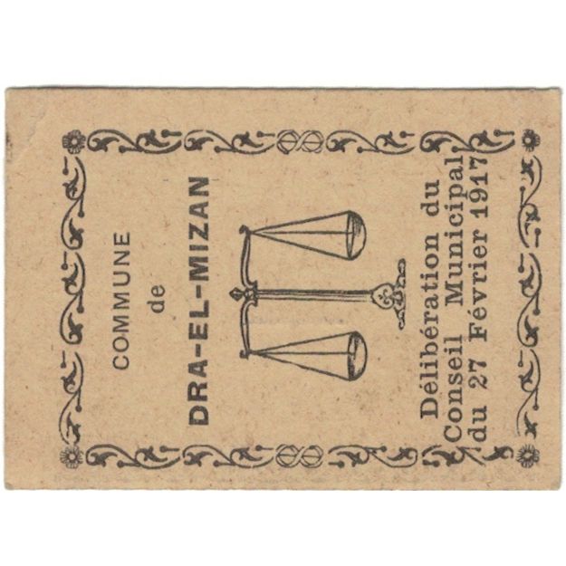 Banknote, Algeria, 5 Centimes, N.D, 1917, 1917-02-27, AU(55-58)