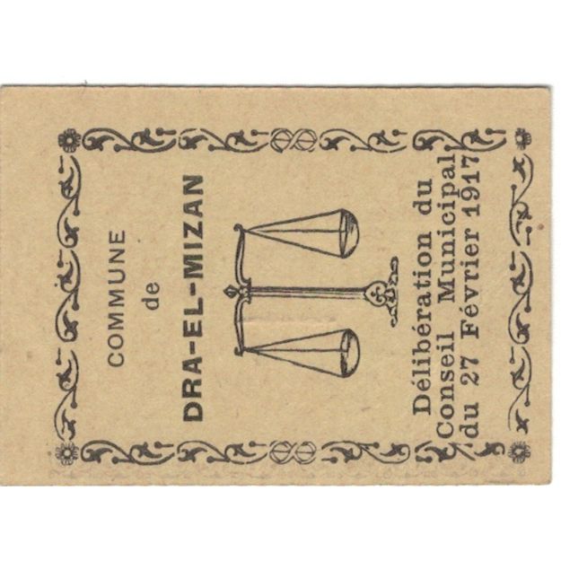 Geldschein, Algeria, 5 Centimes, N.D, 1917, 1917-02-27, VZ