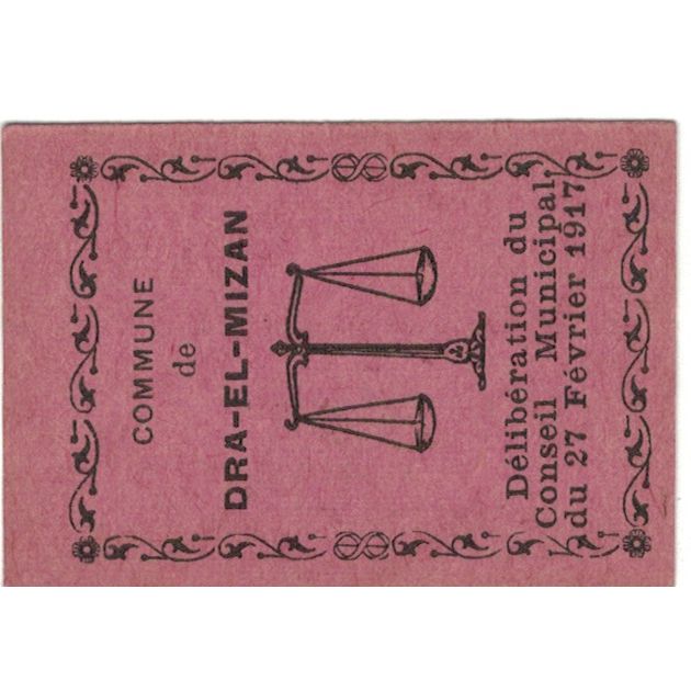 Banconote, Algeria, 10 Centimes, N.D, 1917, 1917-02-27, SPL-