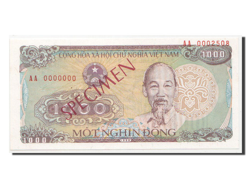 Banconote, Vietnam, 1000 D<ox>ng, 1988, FDS