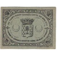 Banknote, Algeria, 5 Centimes, Blason, 1916, 1916-10-05, AU(50-53)