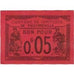 Banconote, Algeria, 5 Centimes, Chambre de Commerce, 1915, 1915-10-07, SPL-
