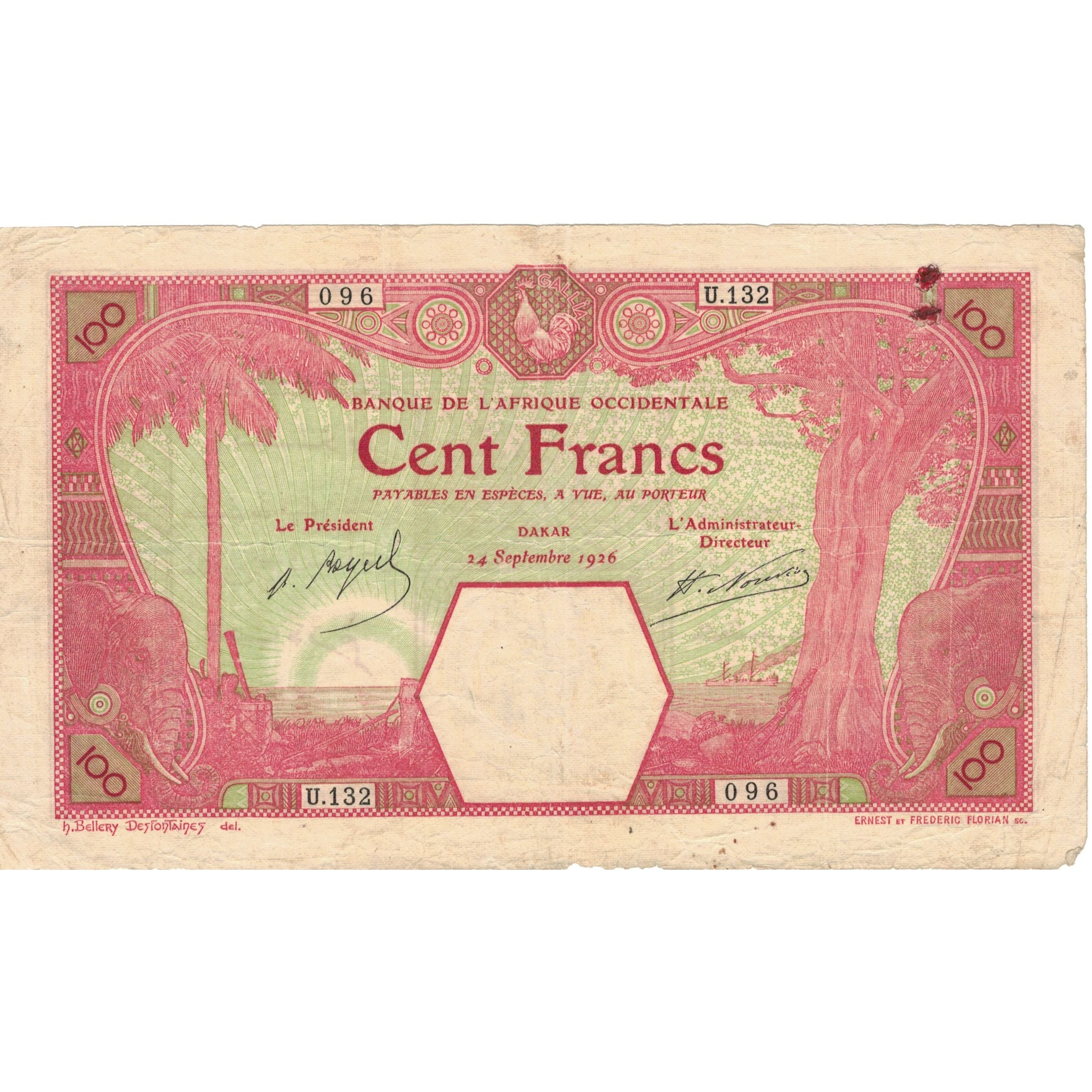 Geldschein, Frankreich, 100 Francs, 1926, 1926-09-24, KM:105a, SS+