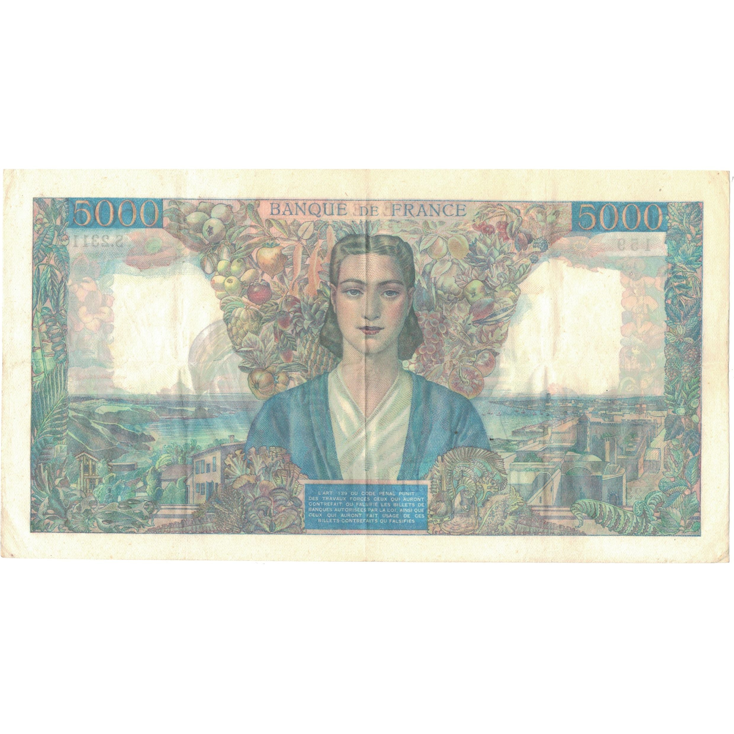 Frankrijk, 5000 Francs, Empire Français, 1946, S.2311159, SUP+, Fayette:47.53