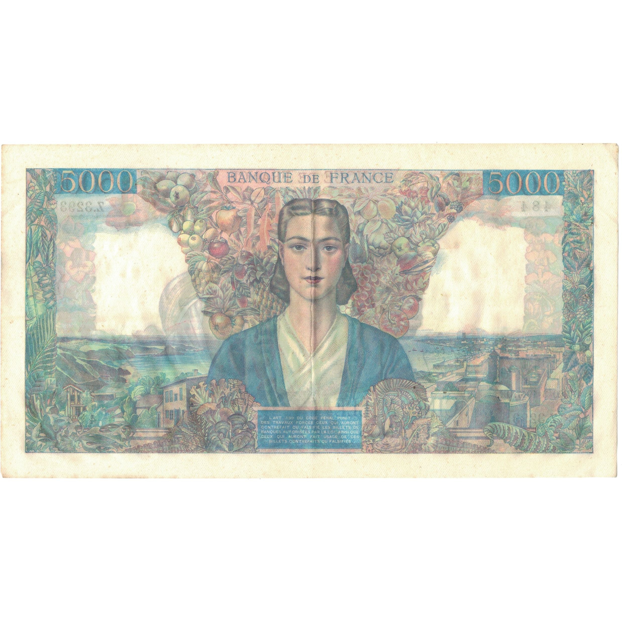 France, 5000 Francs, Empire Français, 1947, Z.3293484, UNC(60-62)