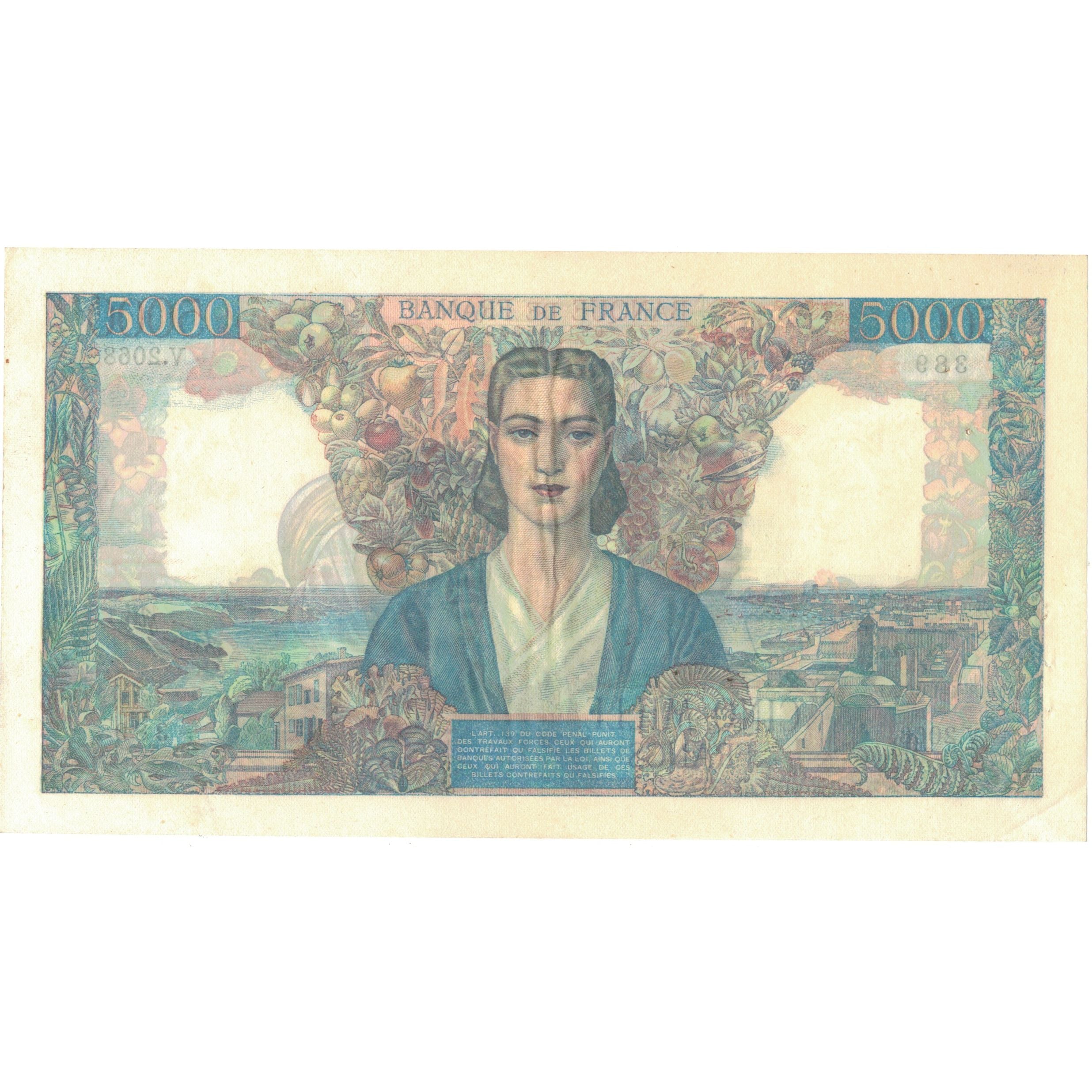 Frankreich, 5000 Francs, Empire Français, 1946, V.2068389, VZ, Fayette:47.52