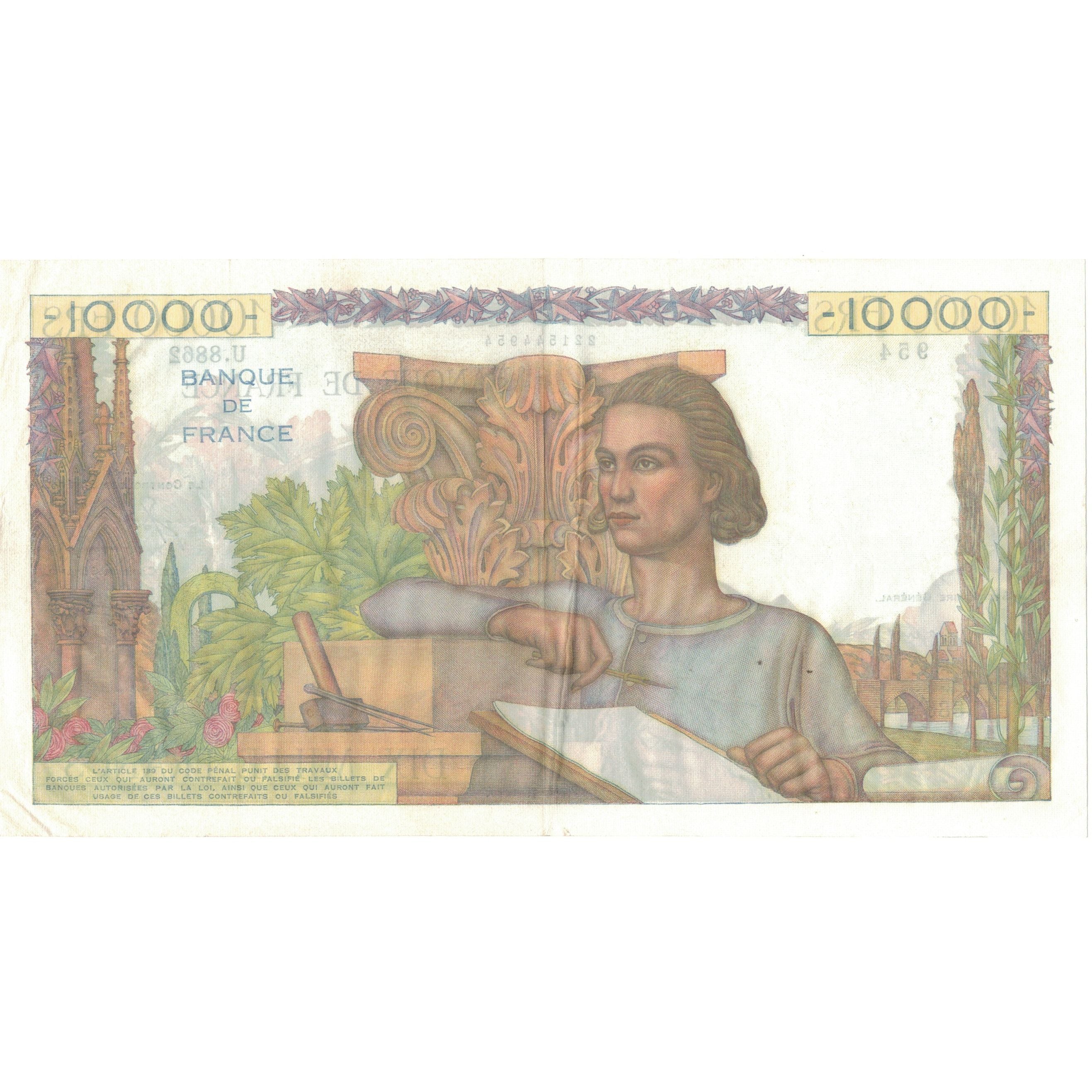 Frankreich, 10,000 Francs, 1956, U.8862954, UNZ-, Fayette:50.8, KM:132d