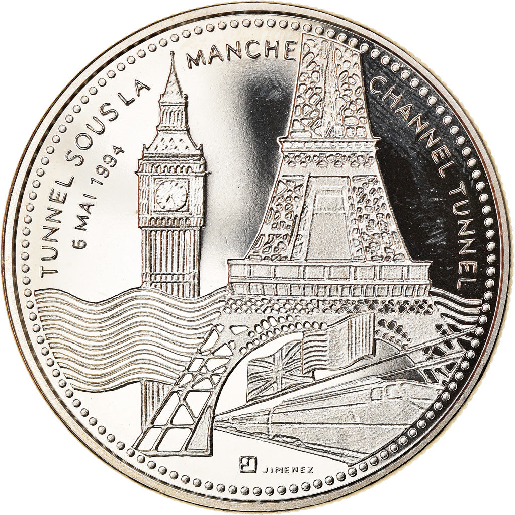 France, Medal, Le Tunnel sous la Manche, 6 Mai 1994, Sciences & Technologies