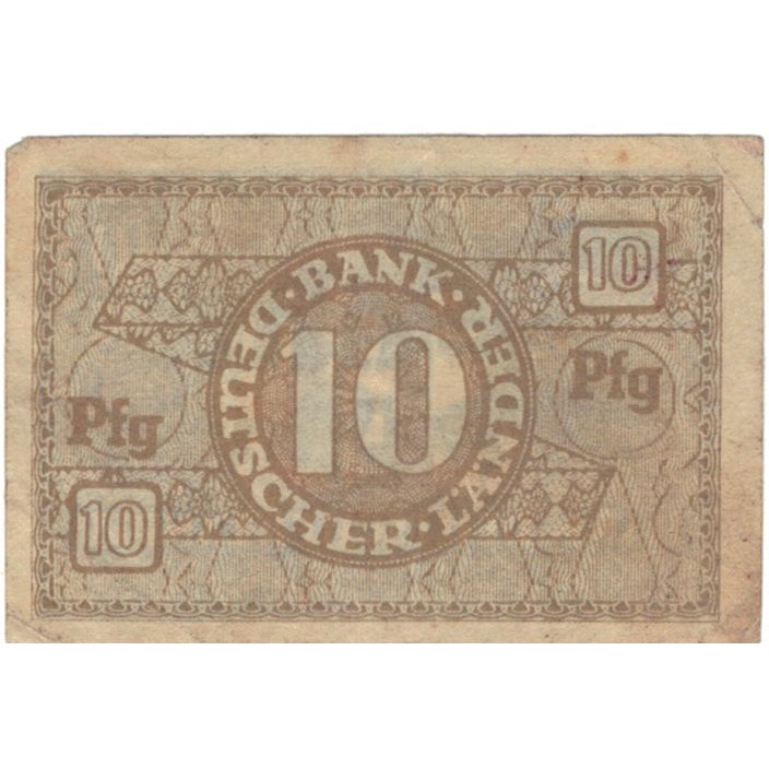 Banconote, Germania, 10 Pfennig, valeur faciale, BB