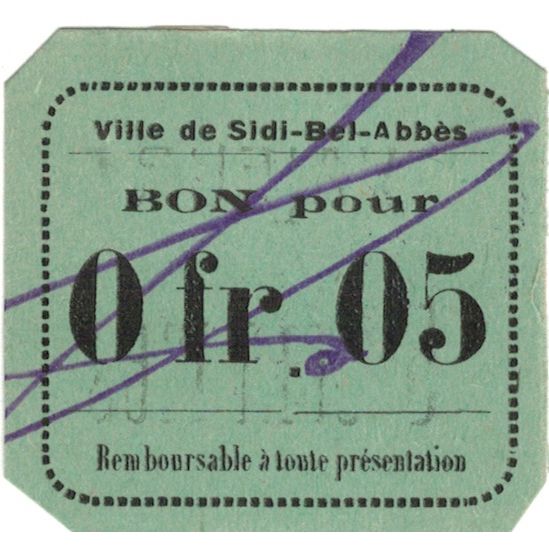 Billet, Algeria, 5 Centimes, 1916-1918, Undated (1916-18), SUP
