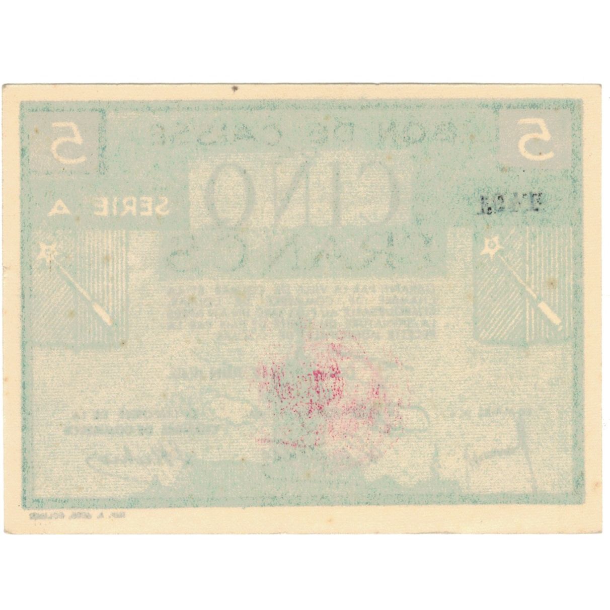 France, Colmar, 5 Francs, 1940, UNC(60-62)