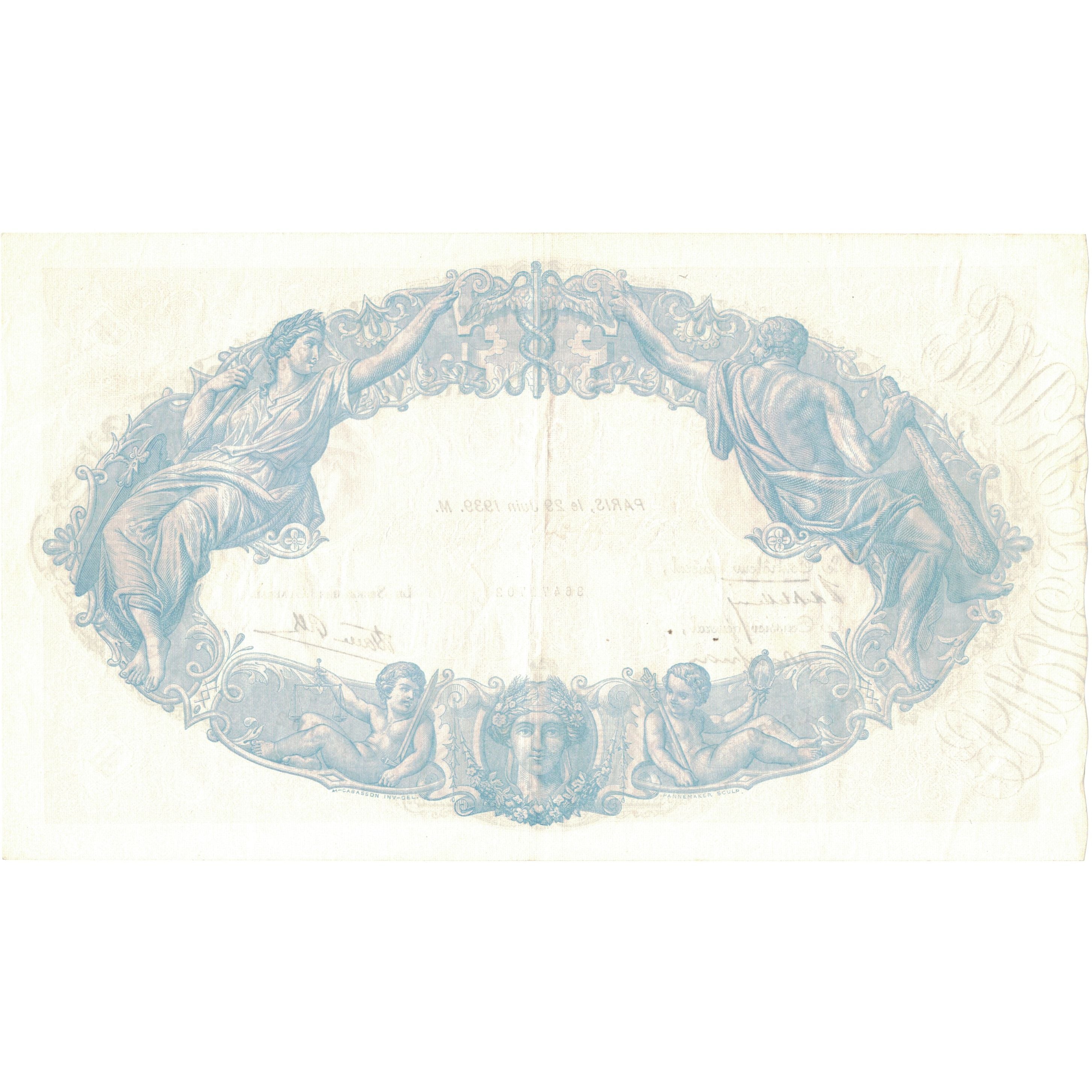 Francia, 500 Francs, Bleu et Rose, 1939, X.3459702, SPL, Fayette:31.35, KM:88c