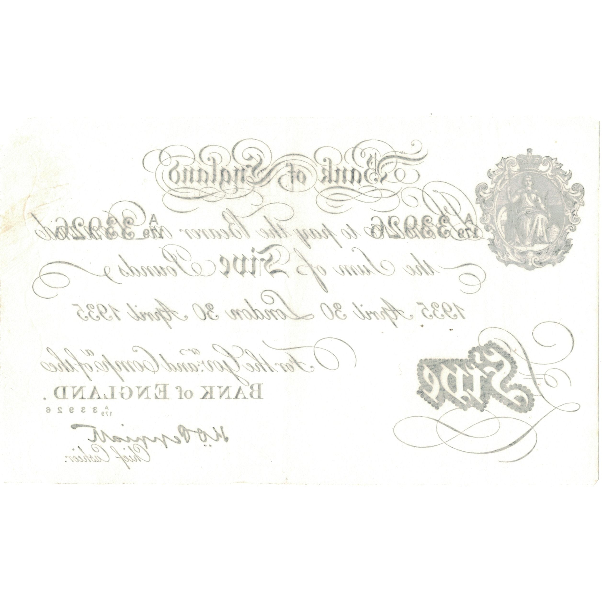 Banknote, Great Britain, 5 Pounds, 1935, 1935-04-30, KM:335a, EF(40-45)