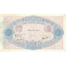 Francia, 500 Francs, Bleu et Rose, 1939, M.3245670, SPL-, Fayette:31.26, KM:88c
