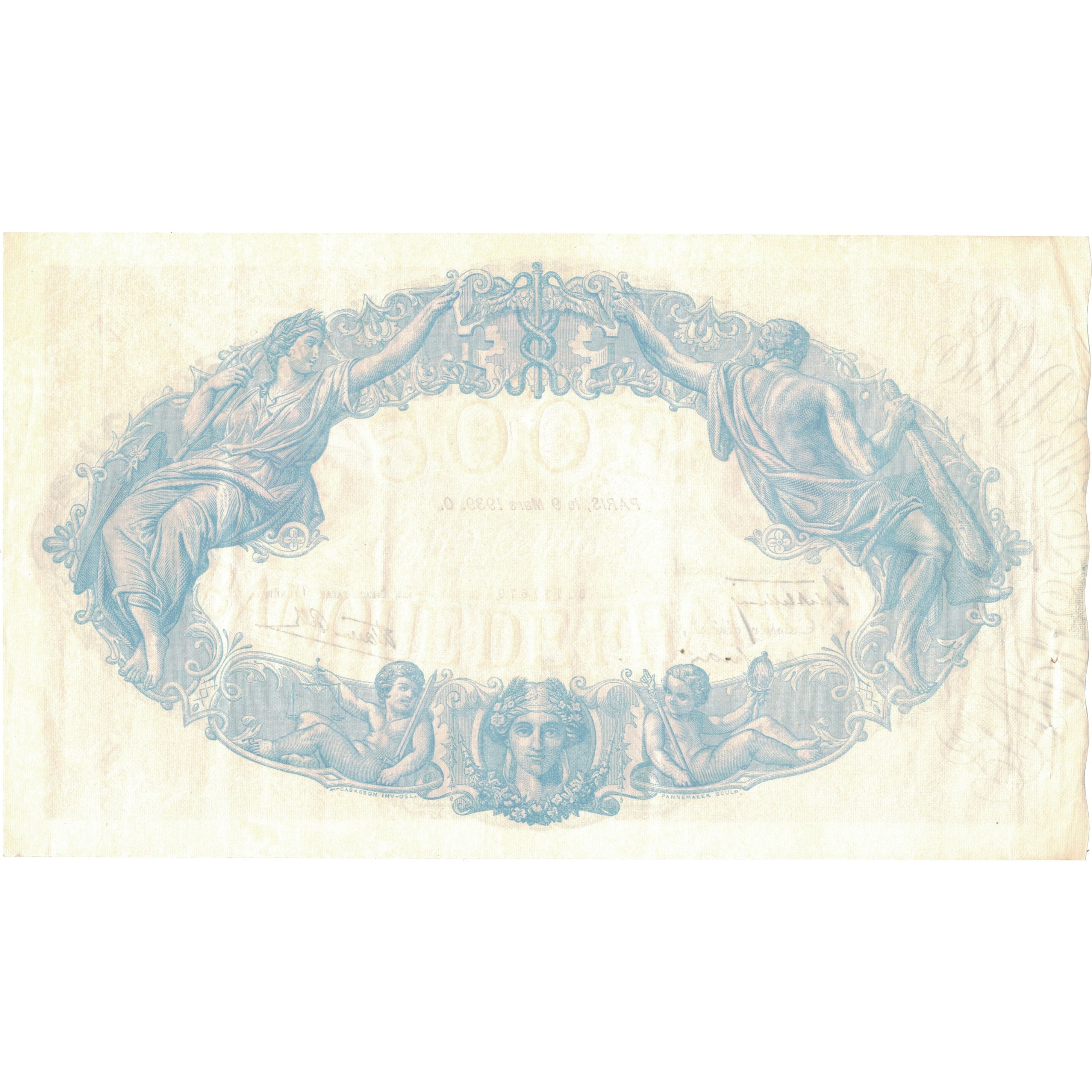 Francia, 500 Francs, Bleu et Rose, 1939, M.3245670, SPL-, Fayette:31.26, KM:88c