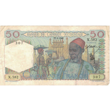 Banknot, Francuska Afryka Zachodnia, 50 Francs, 1944, 1944-09-27, KM:39
