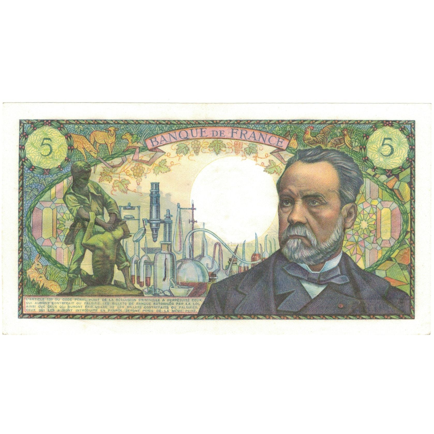 France, 5 Francs, Pasteur, 1966, 83063G.37, SUP, Fayette:61.04, KM:146a