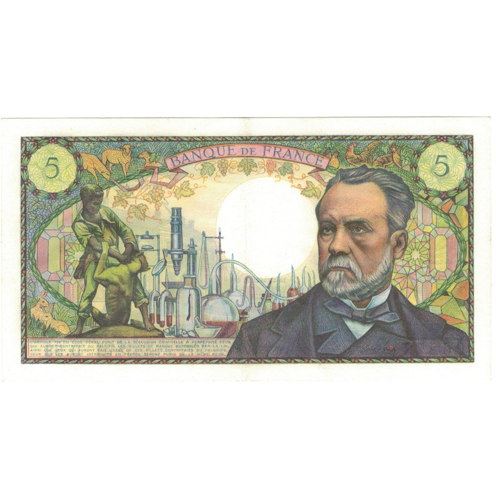 France, 5 Francs, Pasteur, 1967, 26277D.53, SUP+, Fayette:61.05, KM:146b